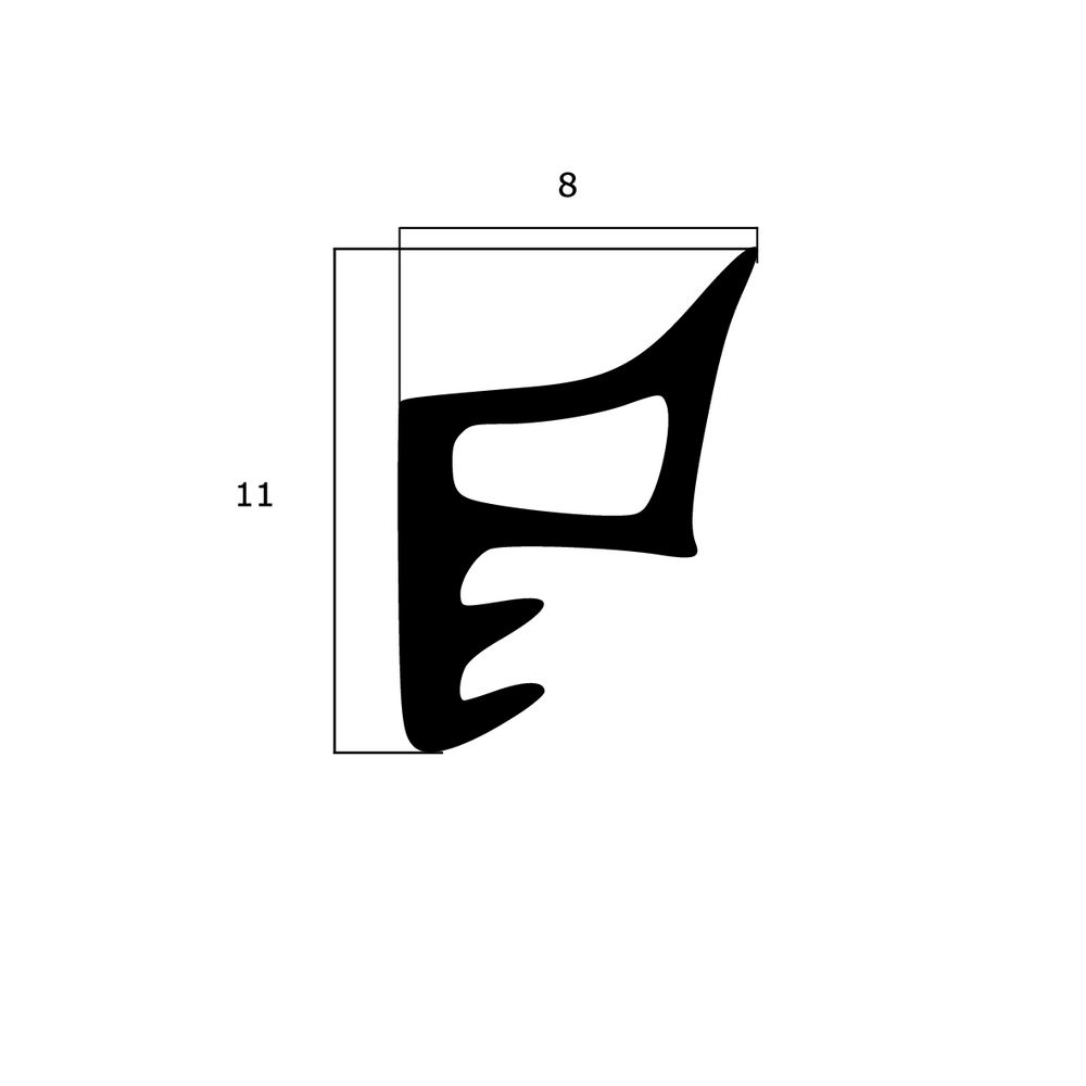 Überschlagdichtungen - Überschlagdichtung für Holzfenster | Höhe: 11 mm | Farbe: weiß