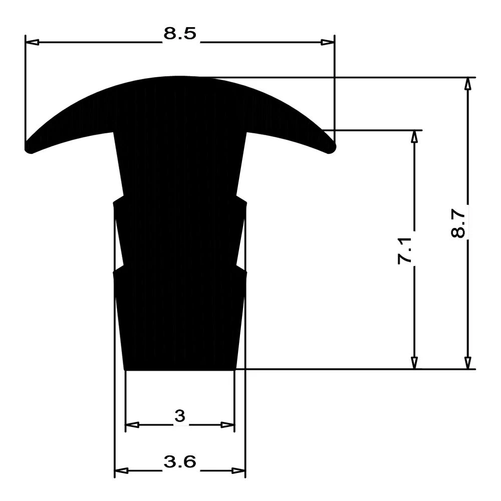 Anti-Rutsch Profil für Treppenstufen | Höhe: 10 mm | Farbe: beige