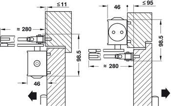 Türöffner & Türschließer - Obentürschließer Dorma TS 83 | Schließkraft: 3–6 nach EN 1154 | Farbe: silber