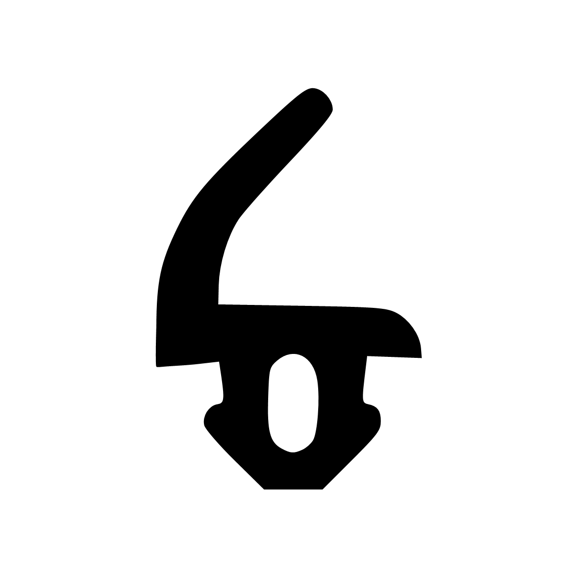 Lippendichtungen - Anschlagdichtung mit Schlauch für Kömmerling Fenster | 13 mm Höhe | Farbe: schwarz