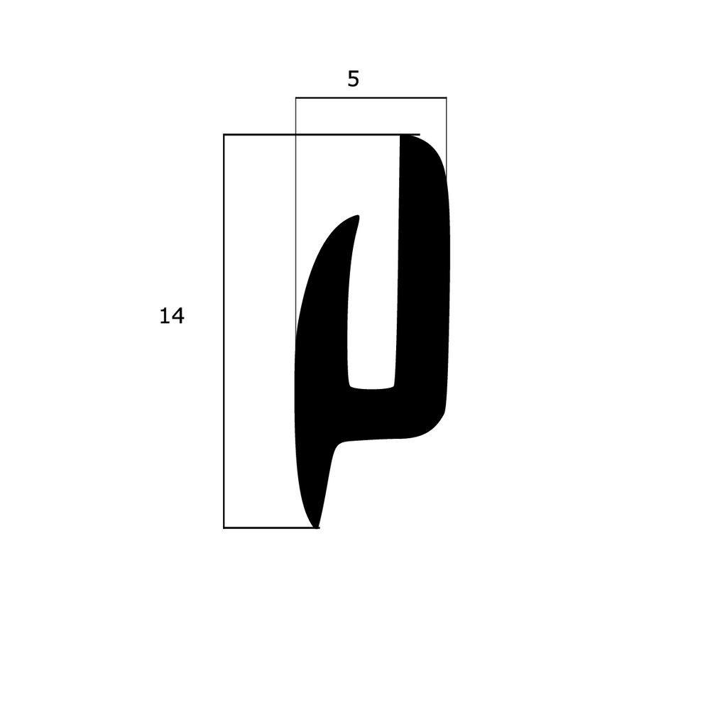 Kantenschutz - U-Profil in schwarz