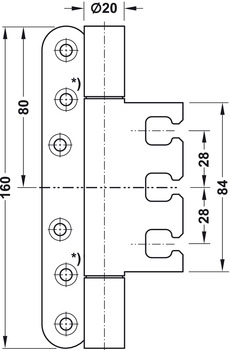 Türbänder - Objekttürband von Simonswerk | Modell: DHX 2160 | Größe: 160 mm