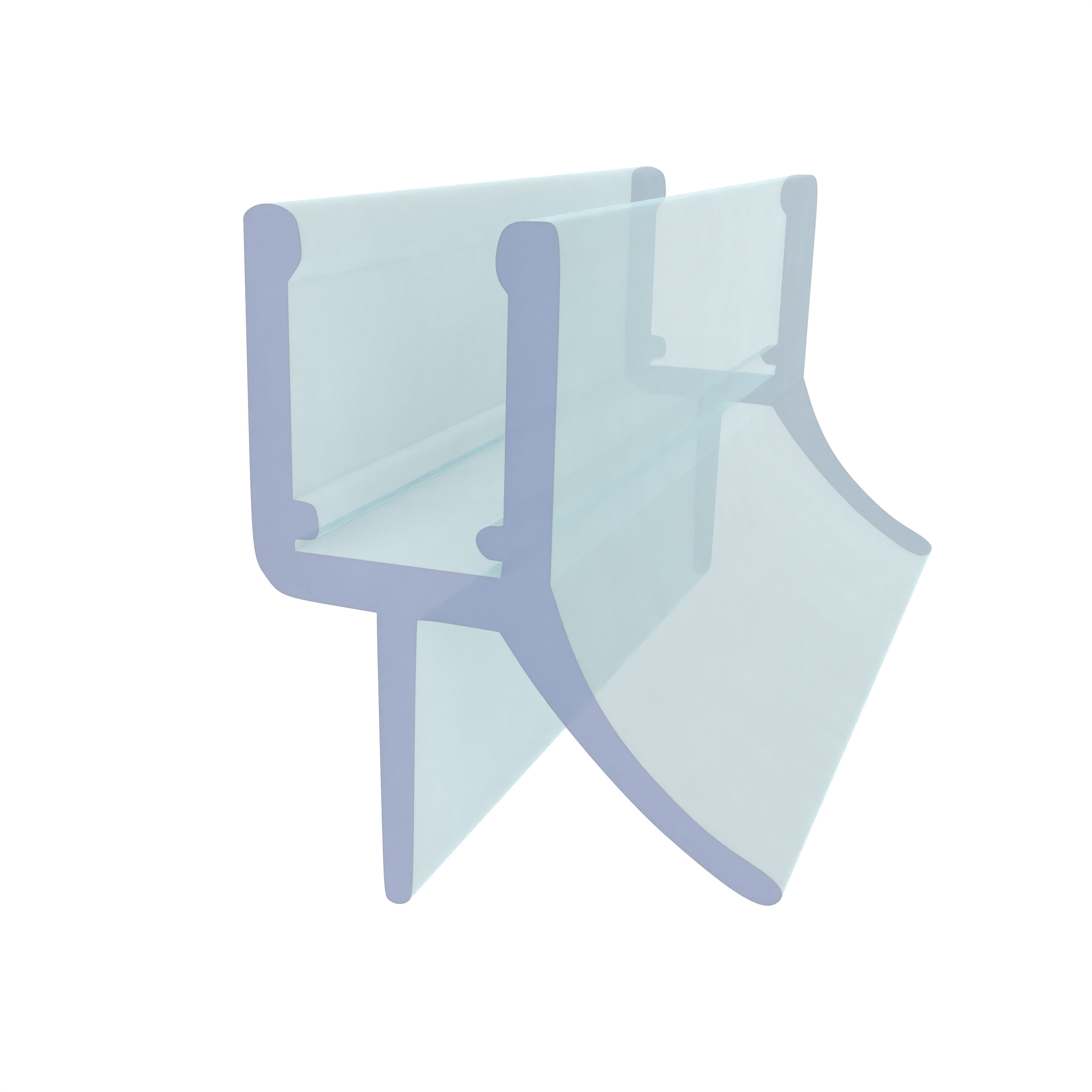 Runddusch-Wasserabweisprofil mit 135° Lippe | 6 - 8 mm Glasstärke | Farbe: transparent Runddusch-Wasserabweisprofil mit 135° Lippe | 6 - 8 mm Glasstärke | Farbe: transparent