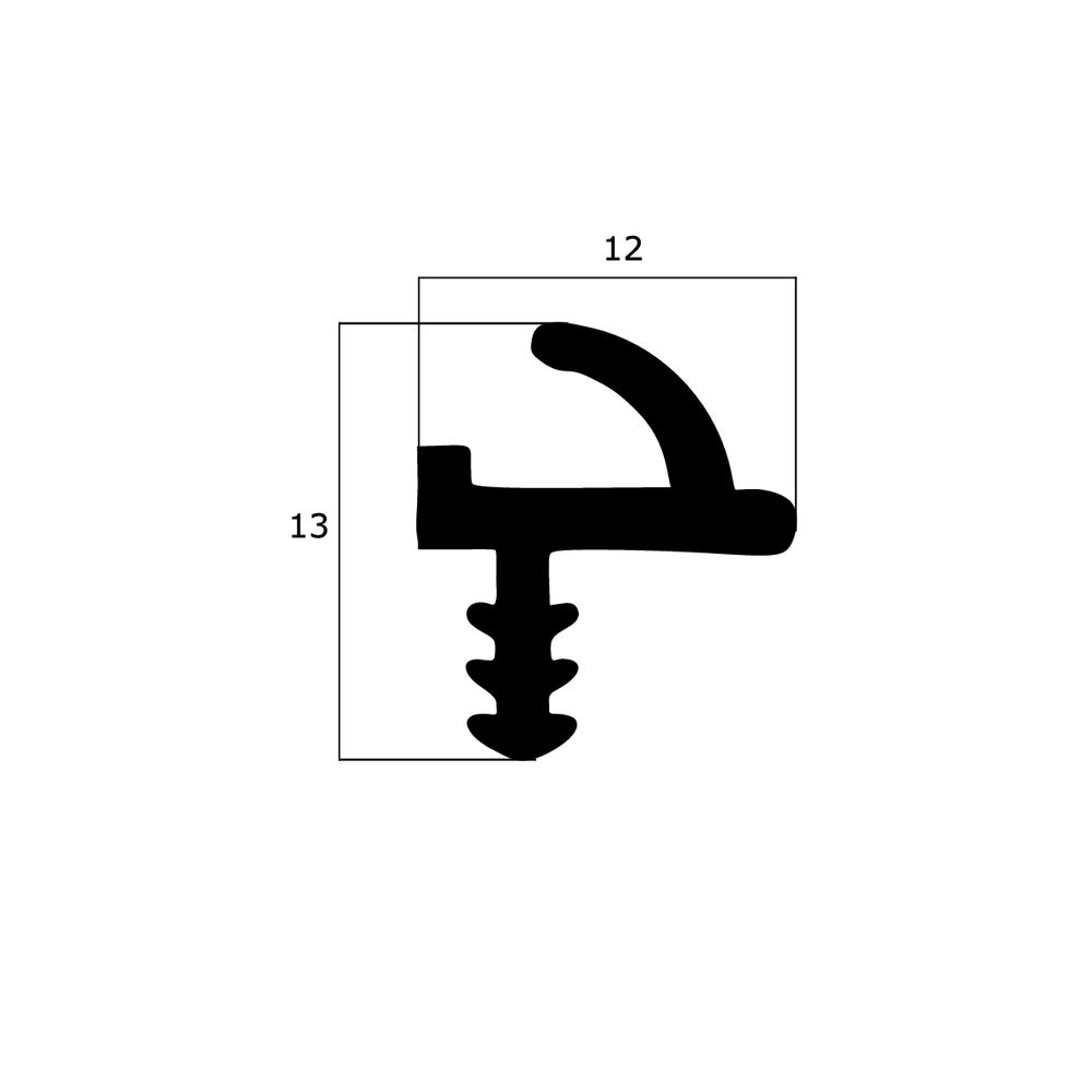 Türrahmen Dichtung - Holzzargendichtung für Haustüren | 12 mm Falzbreite | Farbe: braun