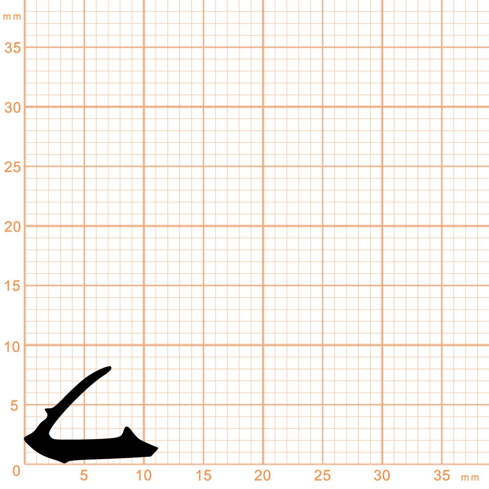 Lippendichtungen - Anschlagdichtung mit Lippe und glattem Fuß | 8 mm Höhe | Farbe: schwarz 