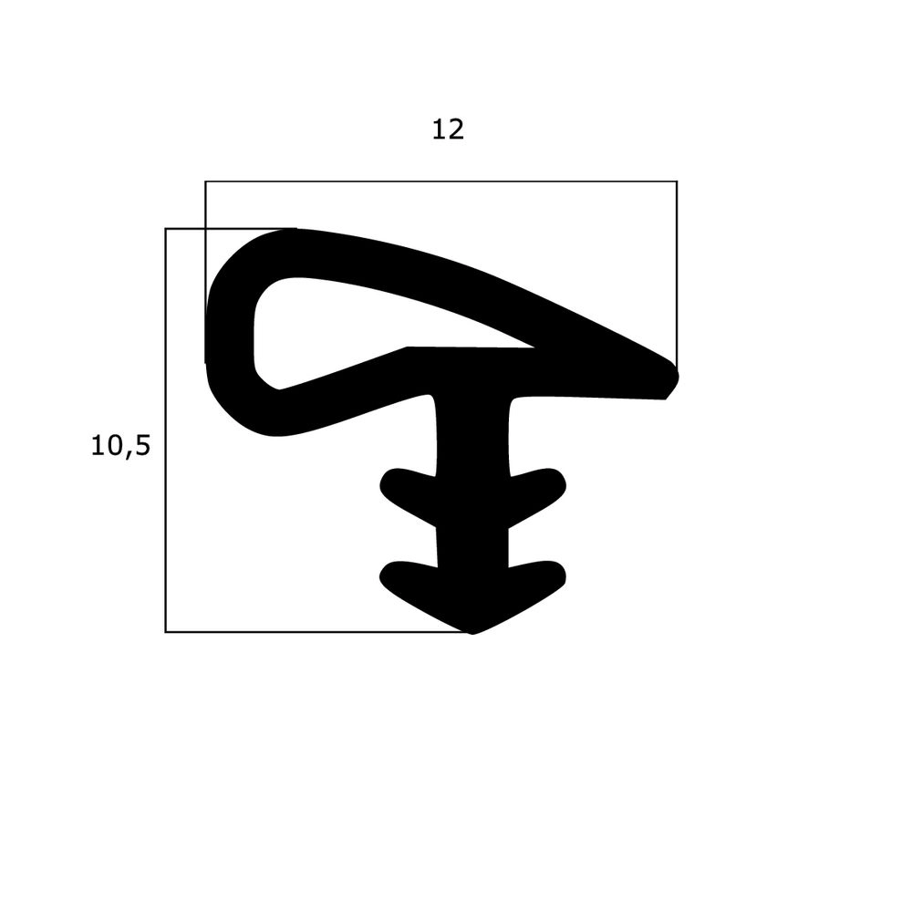 Türrahmen Dichtung - Holzzargendichtung für Haustüren | 12 mm Falzbreite | Farbe: weiß