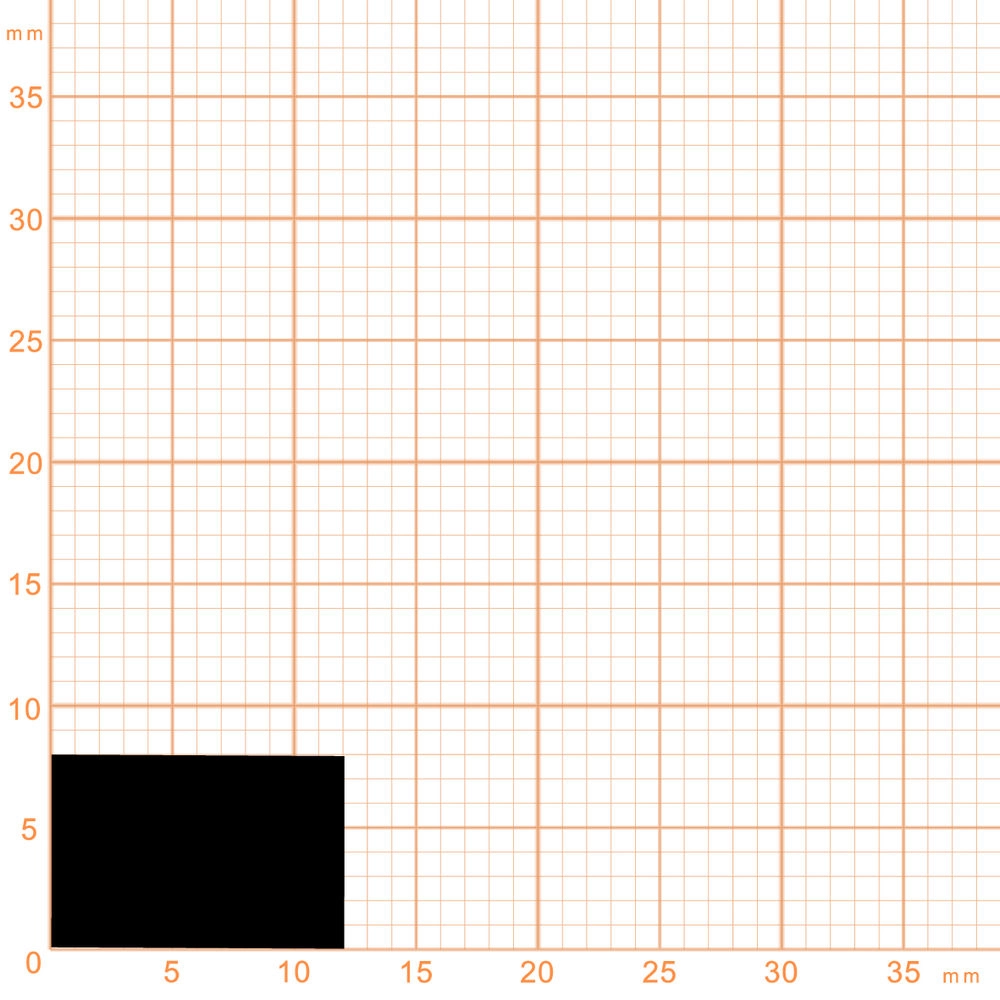 Moosgummi - Moosgummidichtung vierkant | 12 mm Breite | Farbe: schwarz