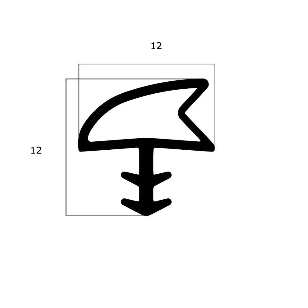 Türrahmen Dichtung - Holzzargendichtung für Haustüren | 12 mm Falzbreite | Farbe: weiß