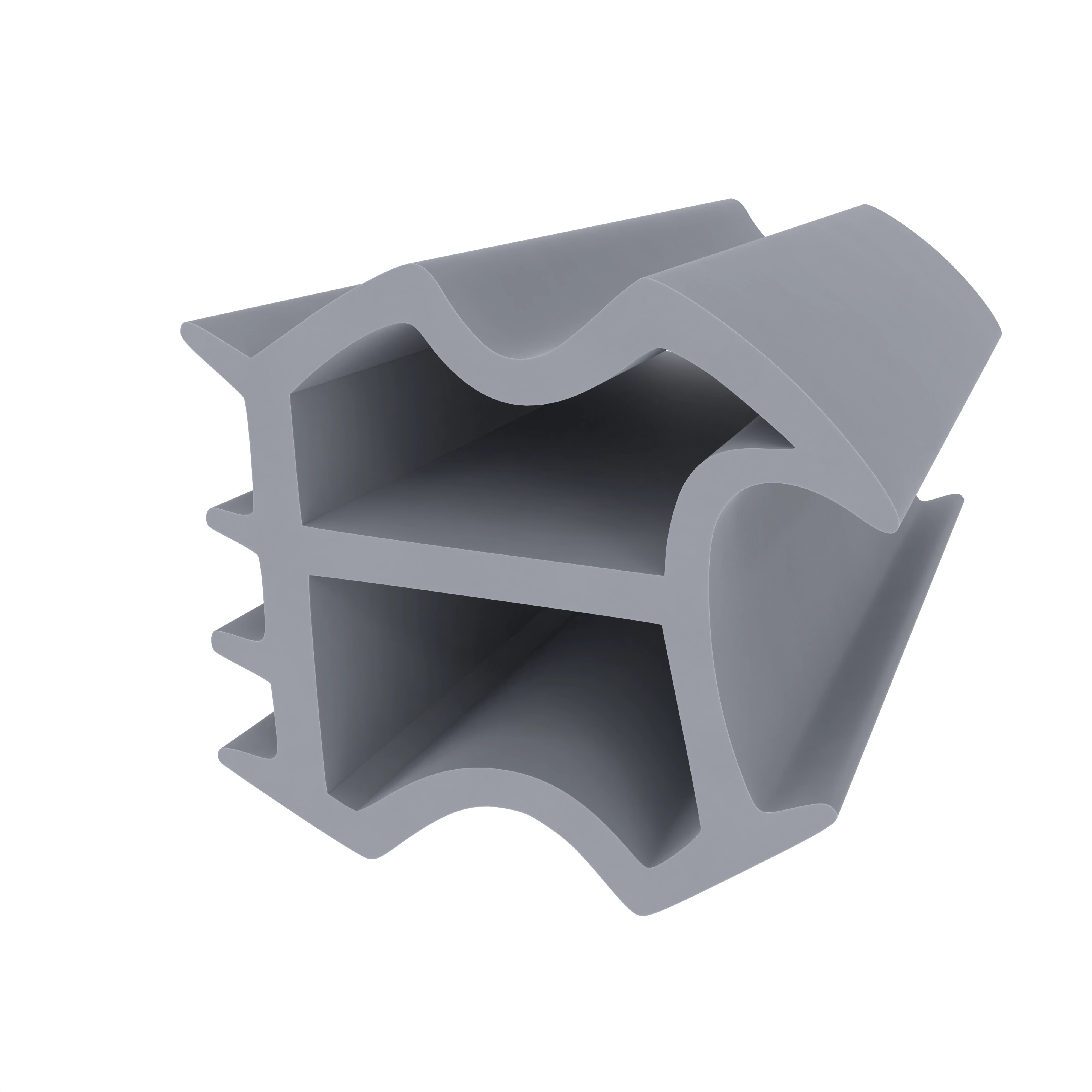 Türrahmen Dichtung - Stahlzargendichtung für Metallzargen | 17 mm Höhe | Farbe: grau