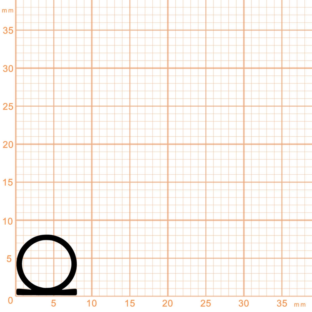 Türdichtung selbstklebend - Klebedichtung mit Omega-Profil | Spaltbreite: 1 – 8 mm | Farbe: weiß