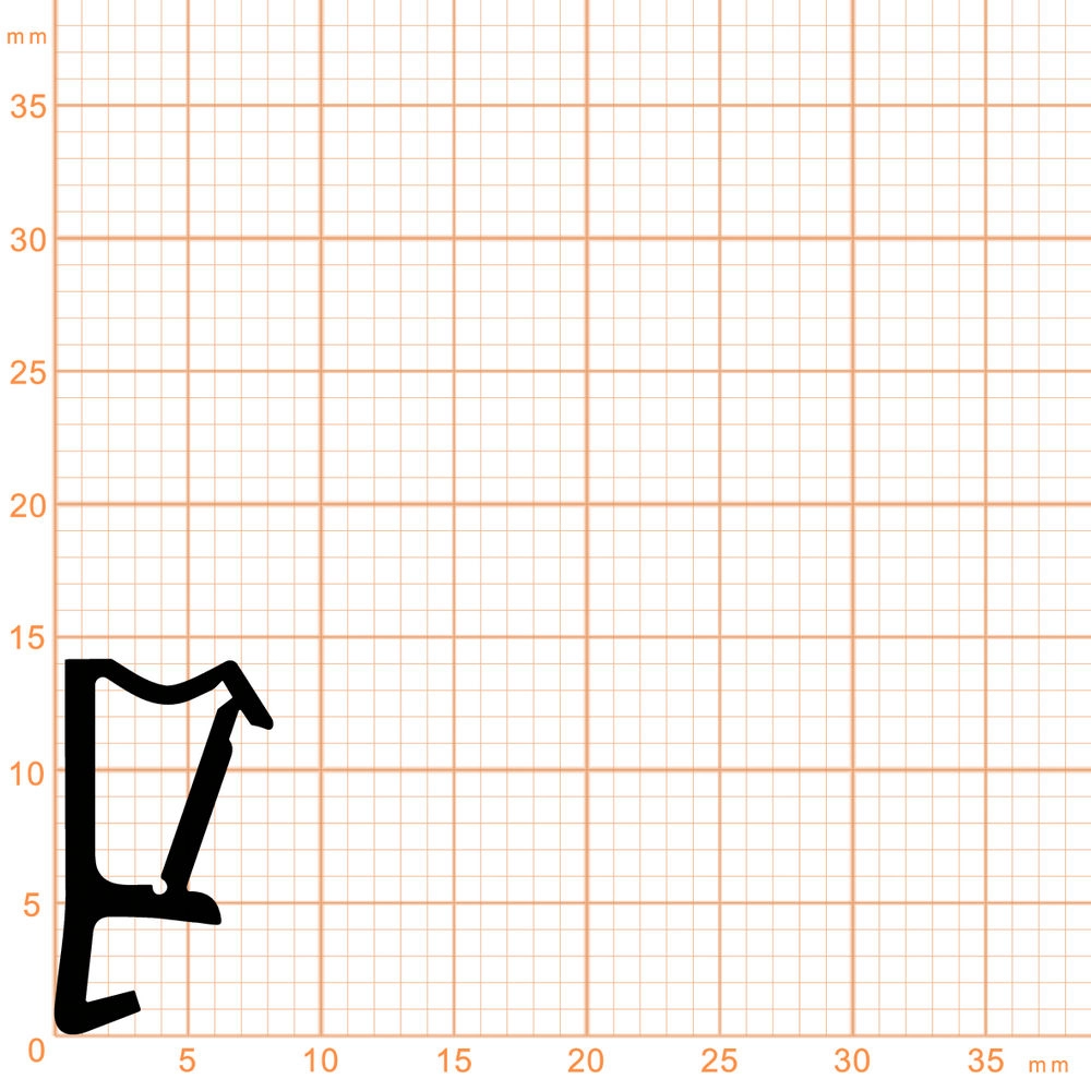 Überschlagdichtungen - Überschlagdichtung für Holzfenster und -türen | Höhe: 14,2 mm | Farbe: weiß