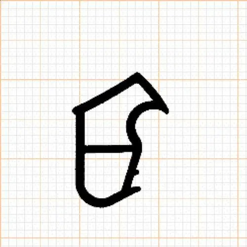 Türrahmen Dichtung - Stahlzargendichtung für Stahlprofile | 12 mm Breite | Farbe: grau