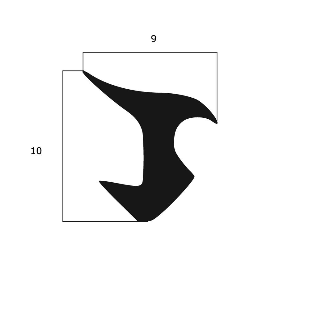 Verglasungsdichtungen - Verglasungsdichtung für Fenster | 10 mm Höhe | Farbe: weiß