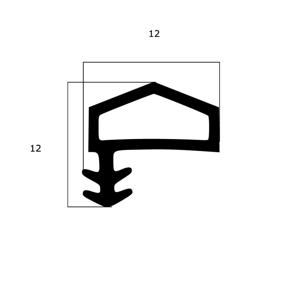 Türrahmen Dichtung - Holzzargendichtung für Zimmertüren | 12 mm Falzbreite | Farbe: weiß