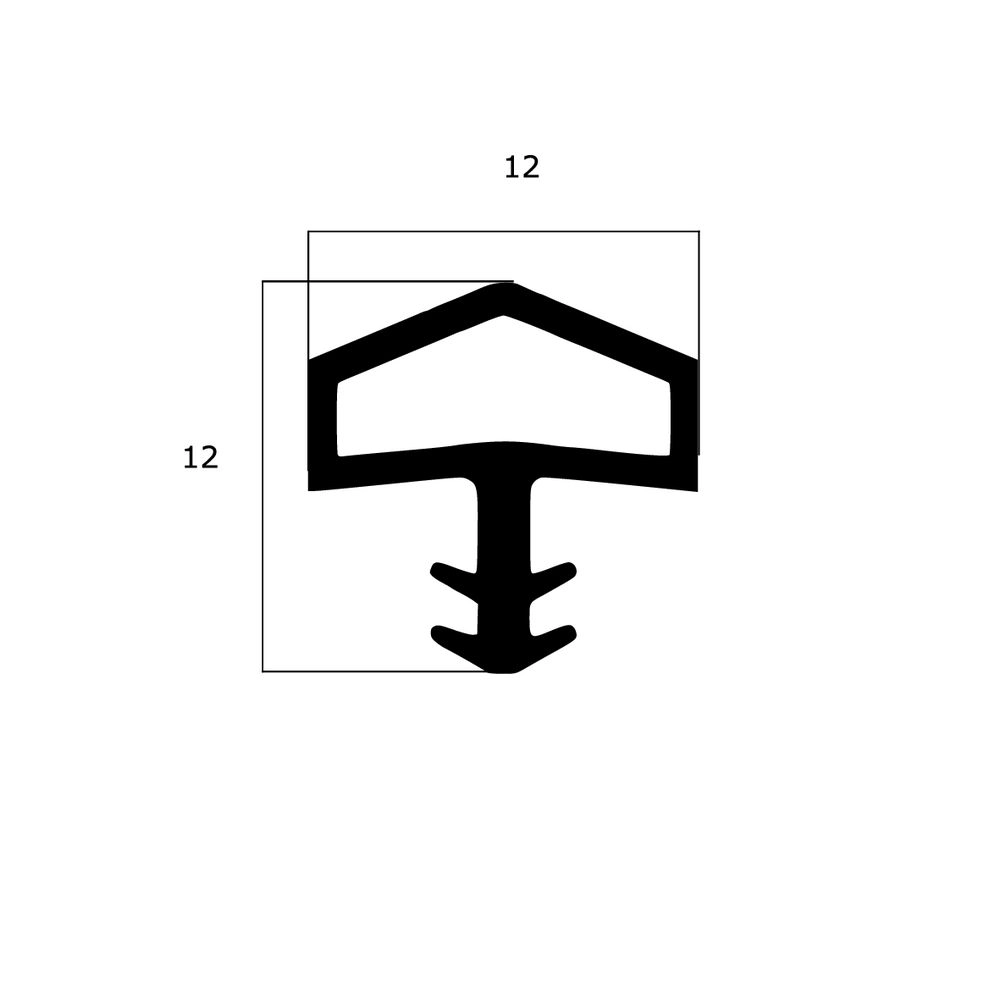 Türrahmen Dichtung - Holzzargendichtung für Zimmertüren | 4 mm Nut | Farbe: schwarz