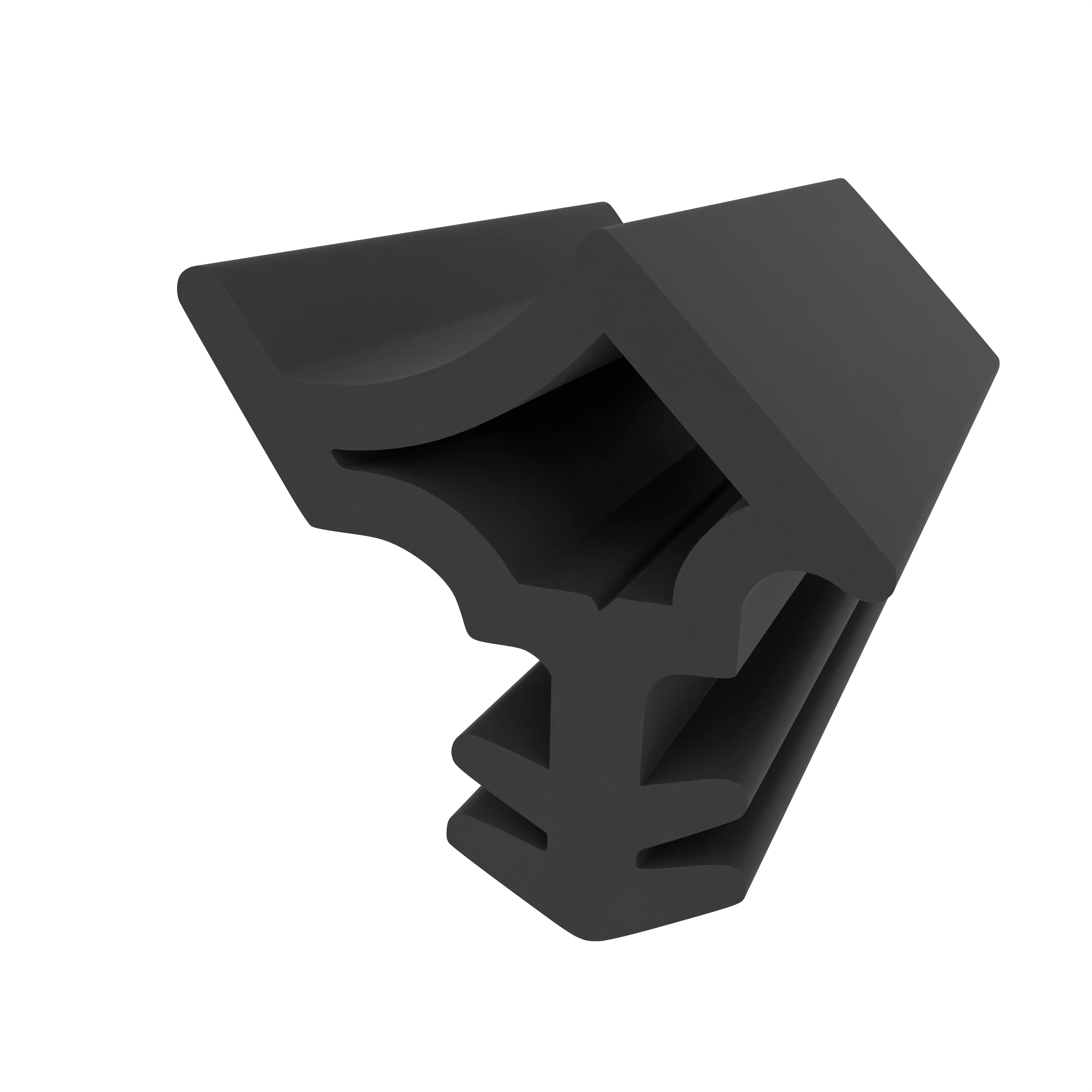 Türrahmen Dichtung - Stahlzargendichtung für Stahlzargen | 15 mm Breite | Farbe: schwarz