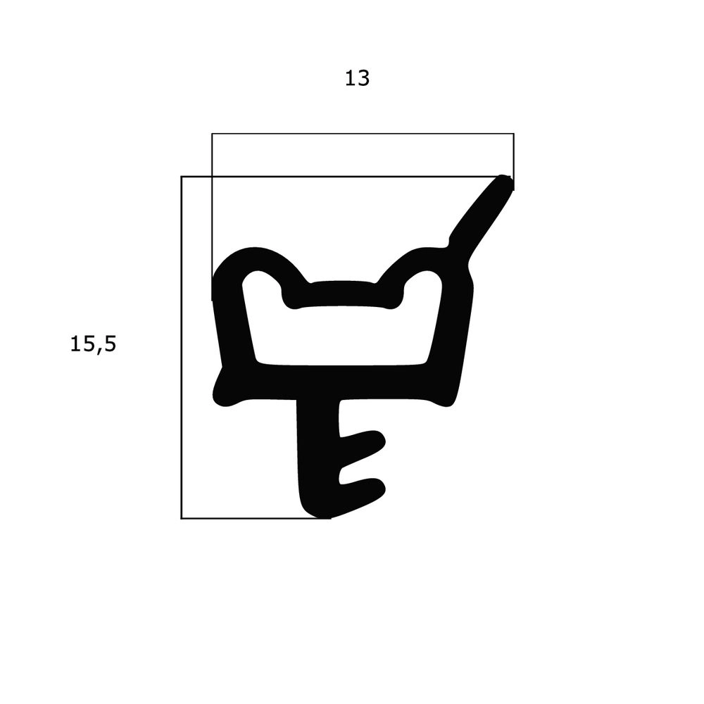 Türrahmen Dichtung - Holzzargendichtung für Holztüren | 12 mm Falzbreite | Farbe: weiß