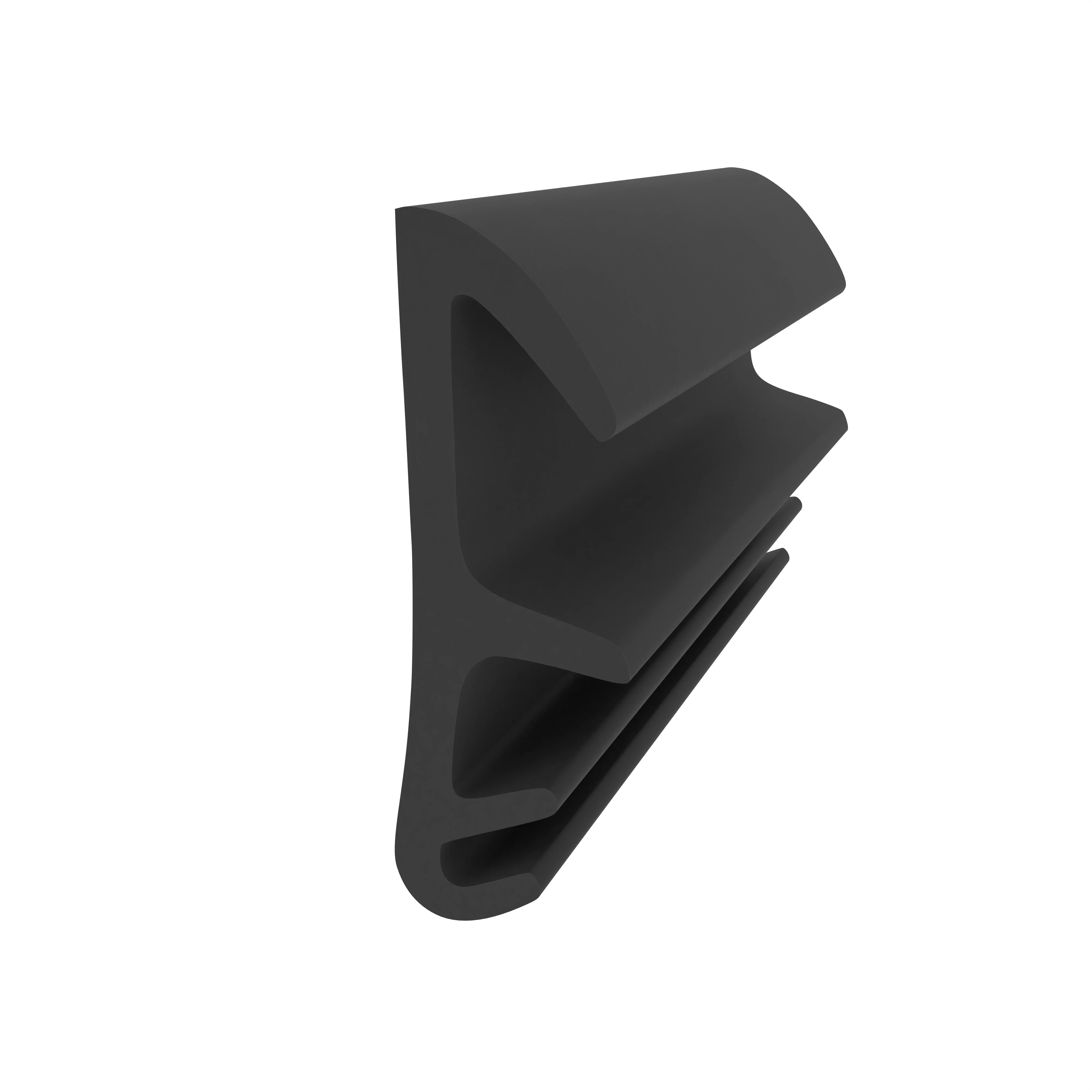 Flügelfalzdichtung für Holzelemente | 10 mm Falzhöhe | Farbe: schwarz