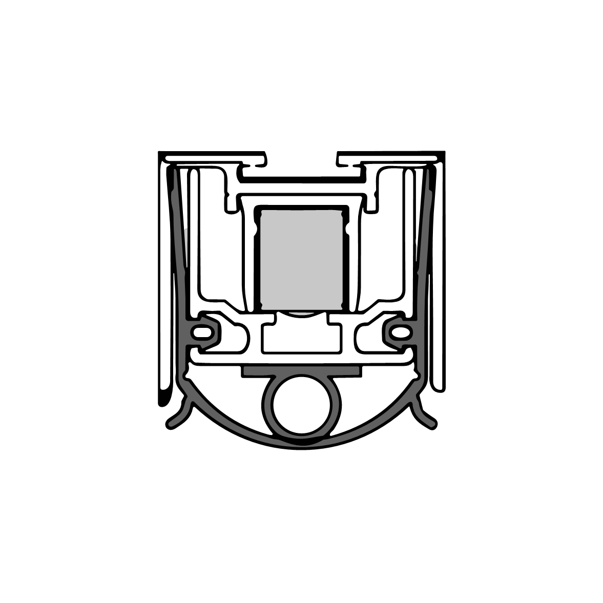 Absenkdichtungen - Schall-Ex Rainstop L-24/20 WS Absenkdichtung von Athmer | Länge: 750 mm