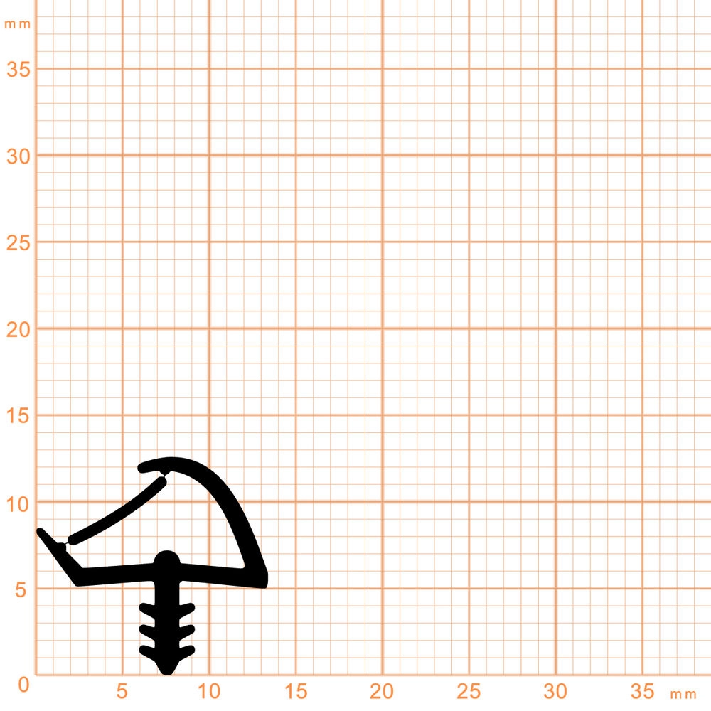 Türrahmen Dichtung - Holzzargendichtung für Holztüren | 12 mm Falzbreite | Farbe: beige
