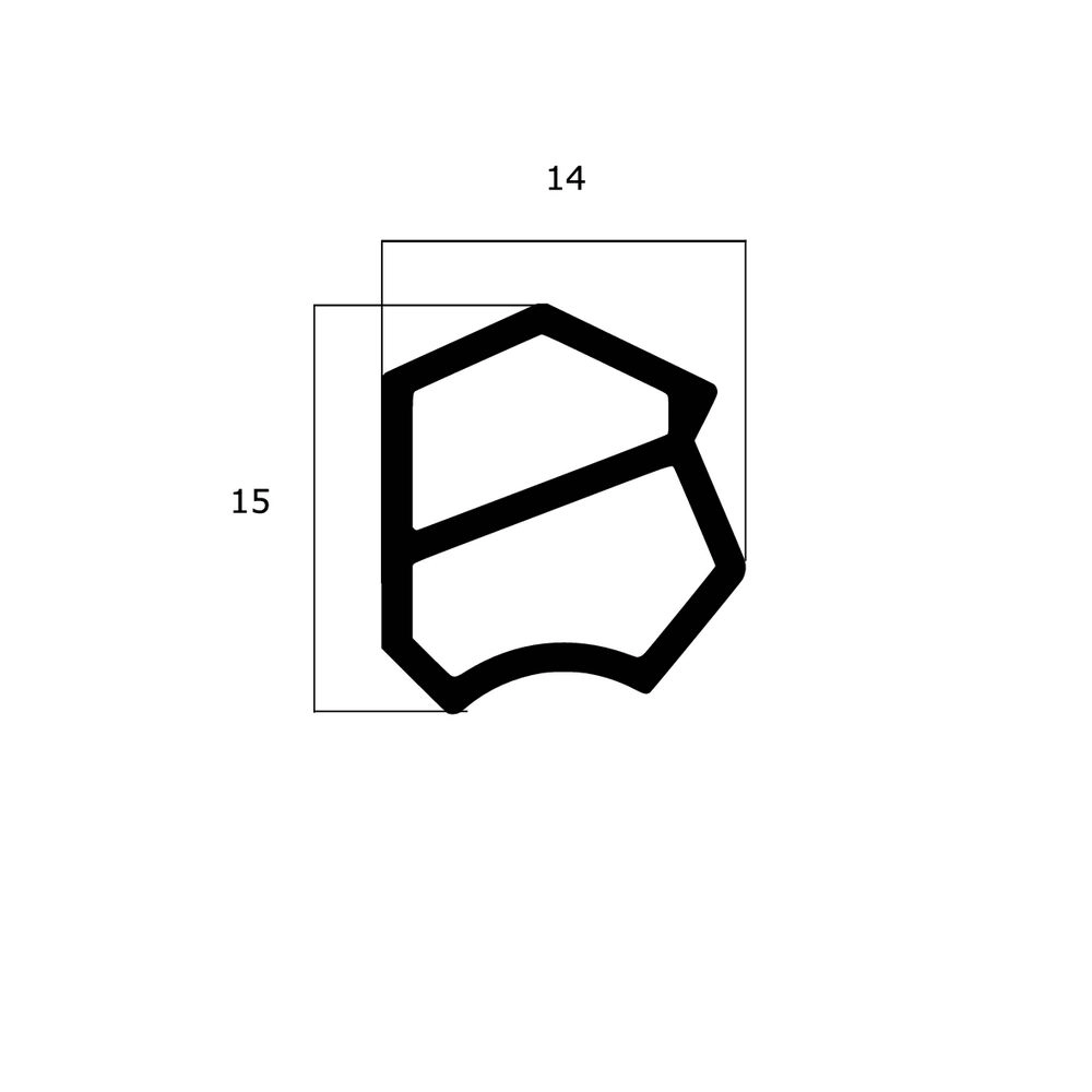Türrahmen Dichtung - Stahlzargendichtung für Stahlzargen | 14 mm Breite | Farbe: weiß