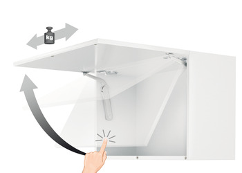 Beschläge - Hochklappbeschlag von Häfele | Modell: Maxi Komplett-Set - C | Farbe: vernickelt