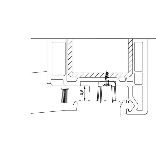 Bodenschleifdichtungen - Boden-Auflaufdichtung für Türen | Höhe: 14,5 mm | Farbe: dunkelgrau