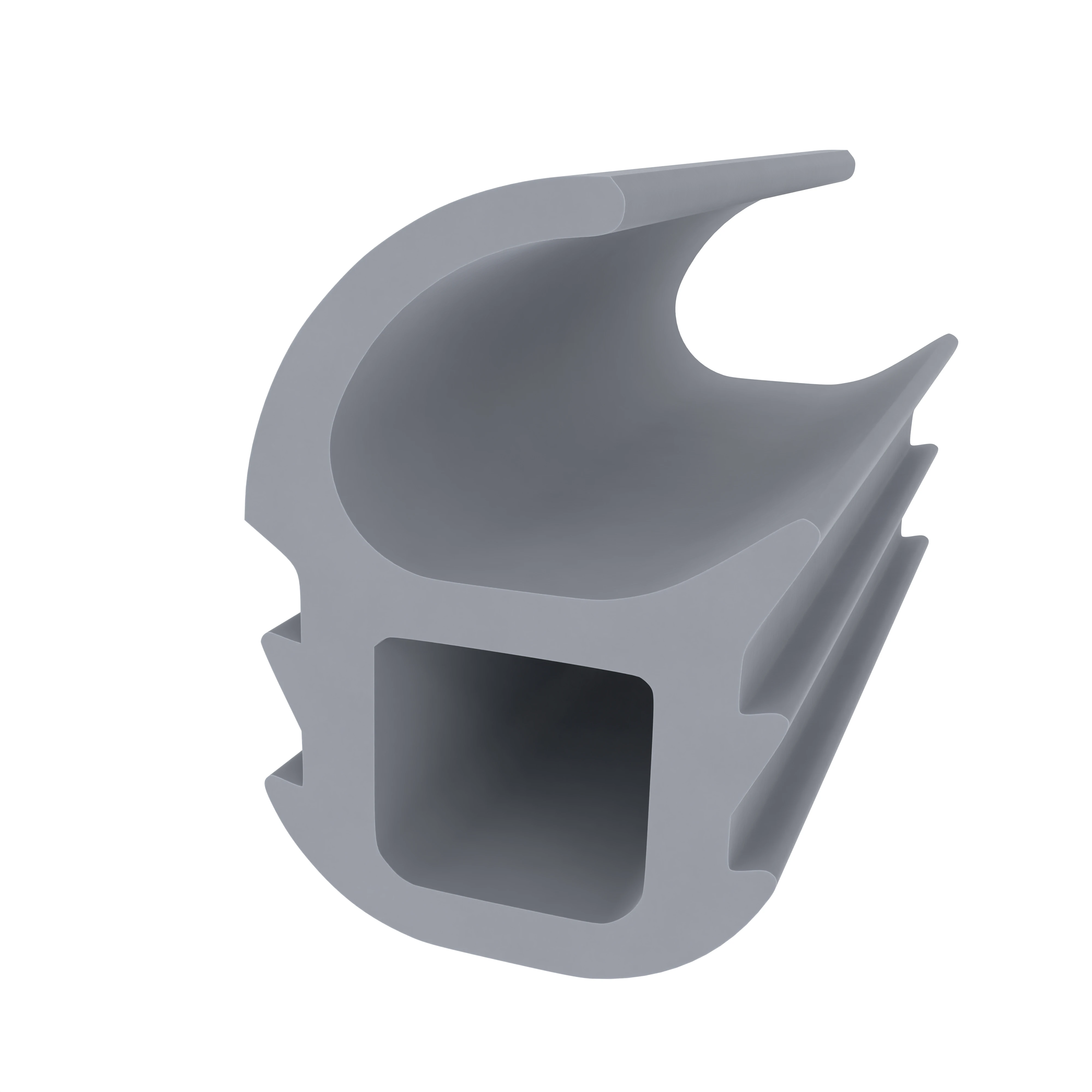 Türrahmen Dichtung - Stahlzargendichtung für senkrechte Nut | 19 mm Höhe | Farbe: grau