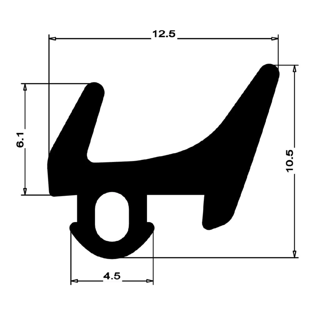 Verglasungsdichtungen - Verglasungsdichtung für VEKA Fenster | 10 mm Breite | Farbe: schwarz