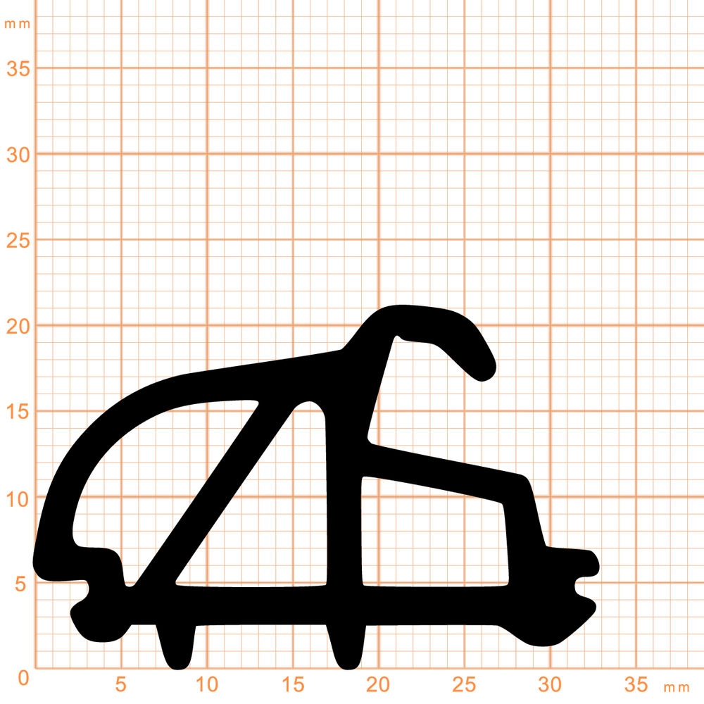Mitteldichtungen - Mitteldichtung für Hueck Fenster | 21 mm Höhe | Farbe: schwarz