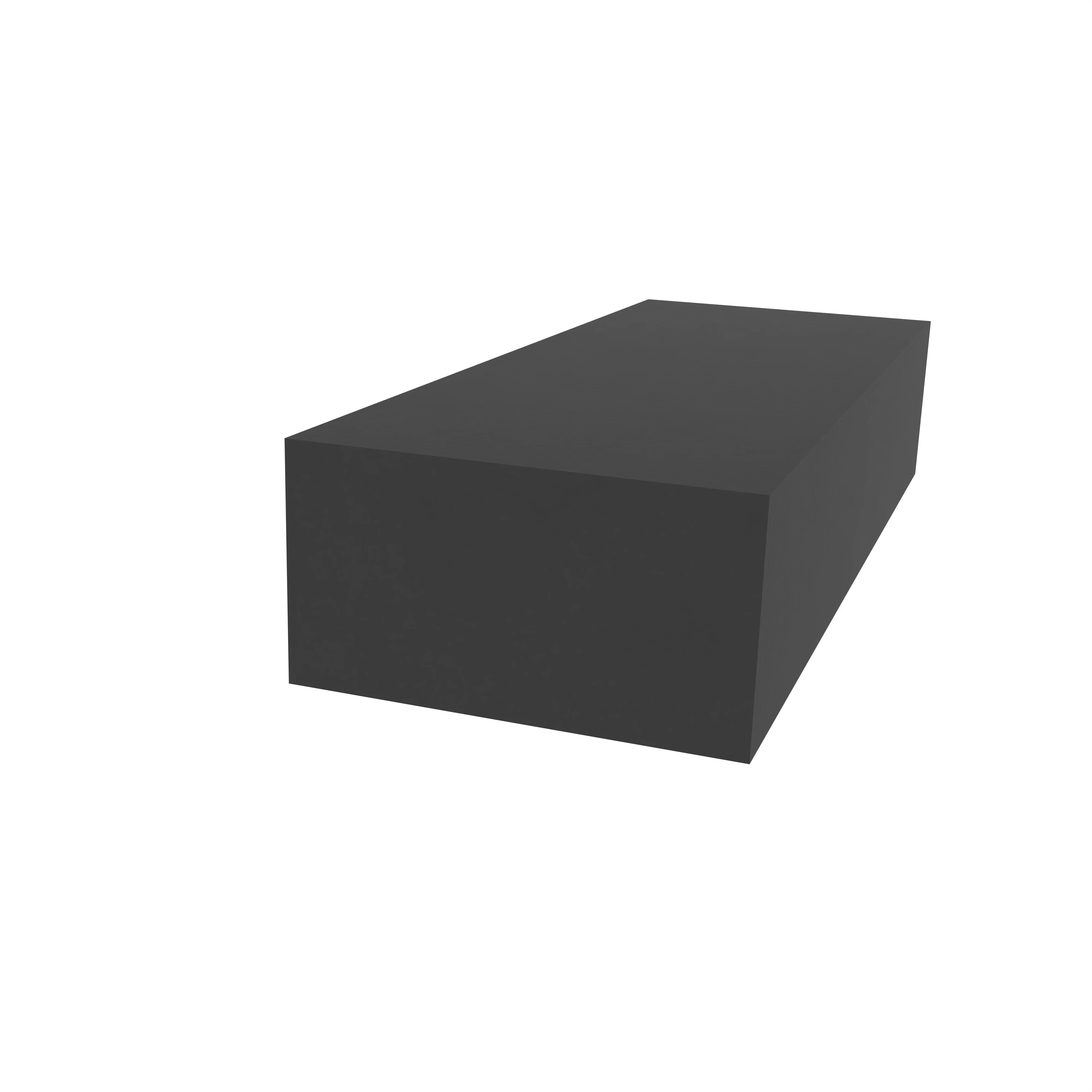 Moosgummidichtung vierkant | 15 mm Breite | Farbe: schwarz
