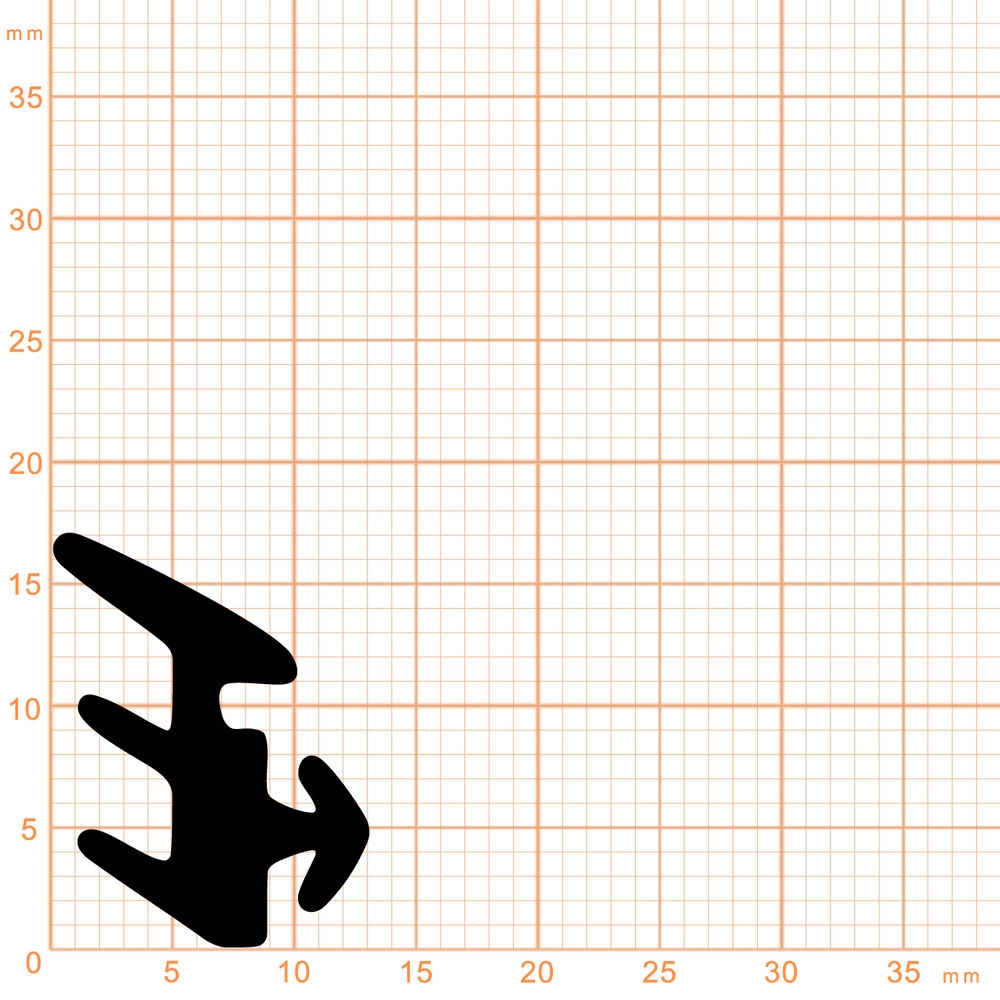 Verglasungsdichtungen - Verglasungsdichtung für Fenster | 13 mm Breite | Farbe: schwarz