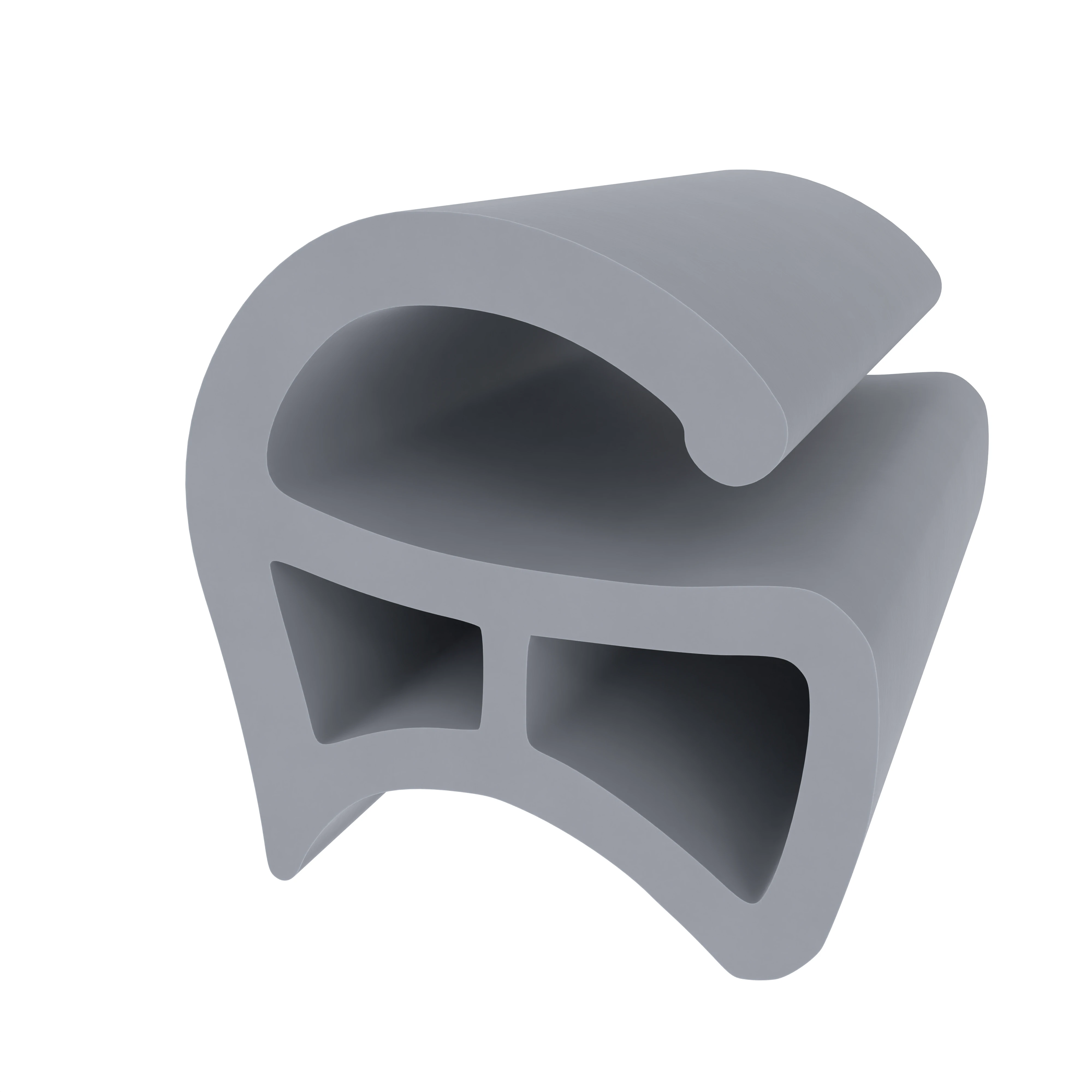 Stahlzargendichtung für Stahltüren | 15 mm Höhe | Farbe: grau