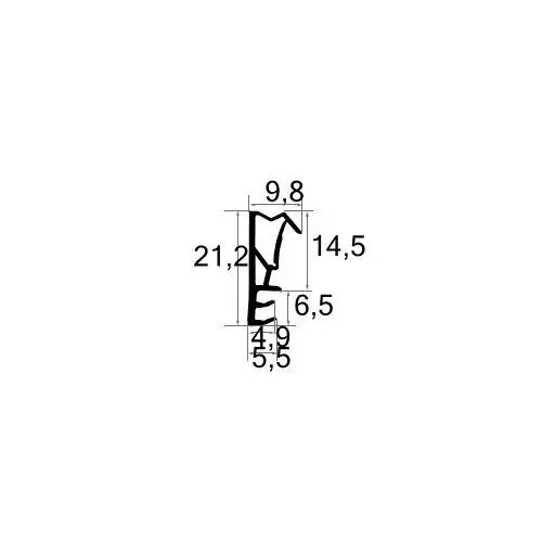 Flügelfalzdichtung für Holzelemente | 15 mm Falzhöhe | Farbe: braun