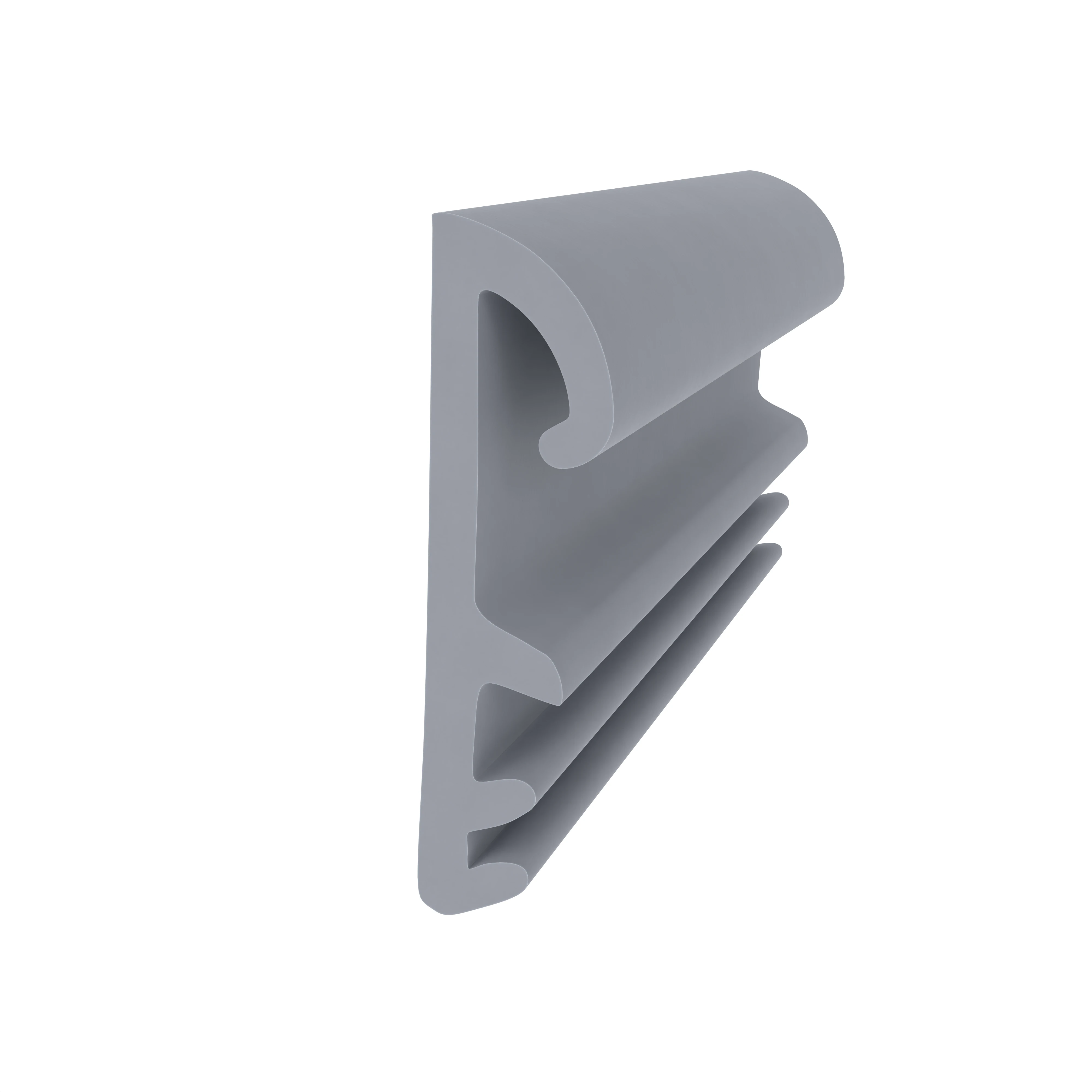 Flügelfalzdichtung für Holzflügel und -zargen | 12 mm Falzhöhe | Farbe: grau