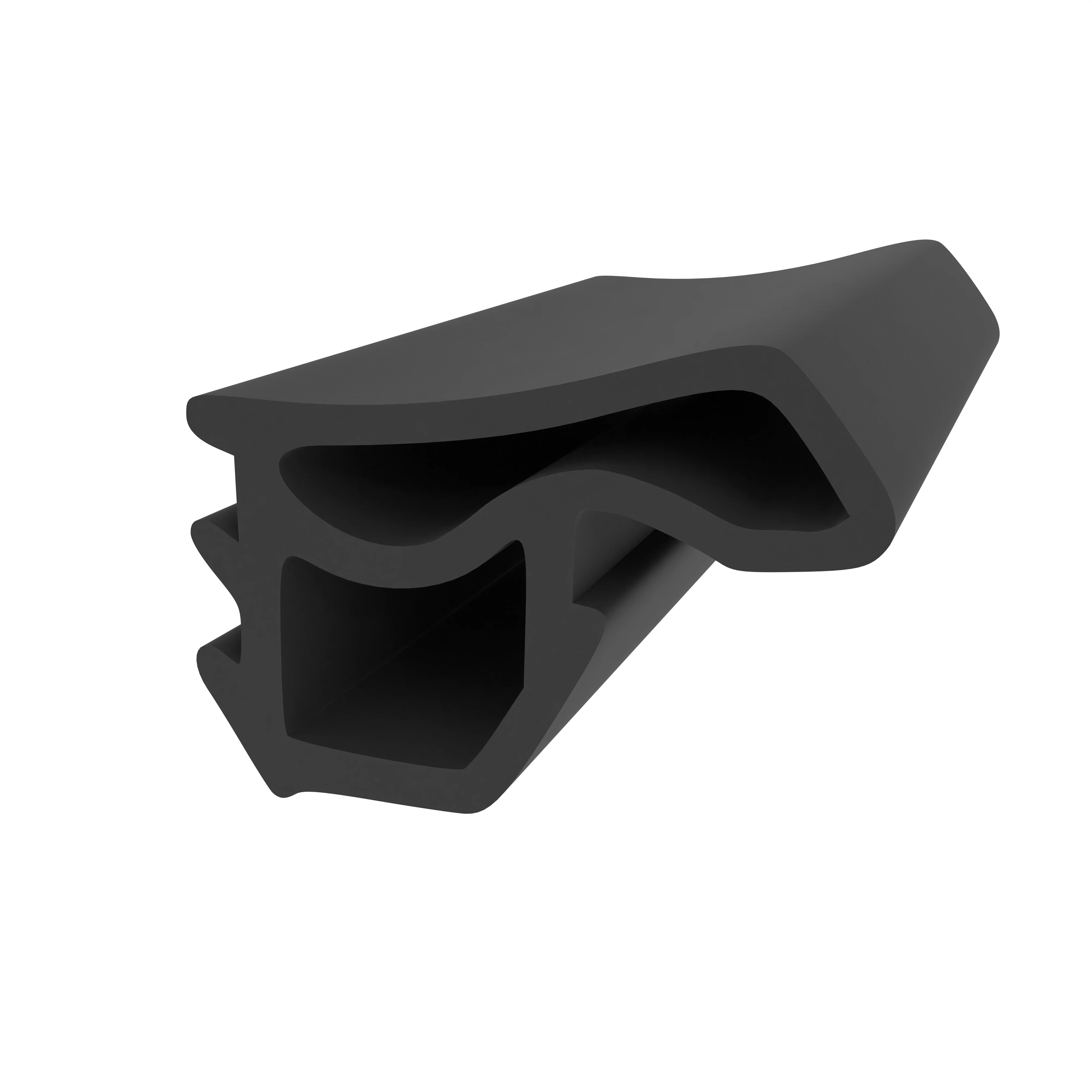 Türrahmen Dichtung - Stahlzargendichtung für Metalltüren | 13 mm Höhe | Farbe: schwarz