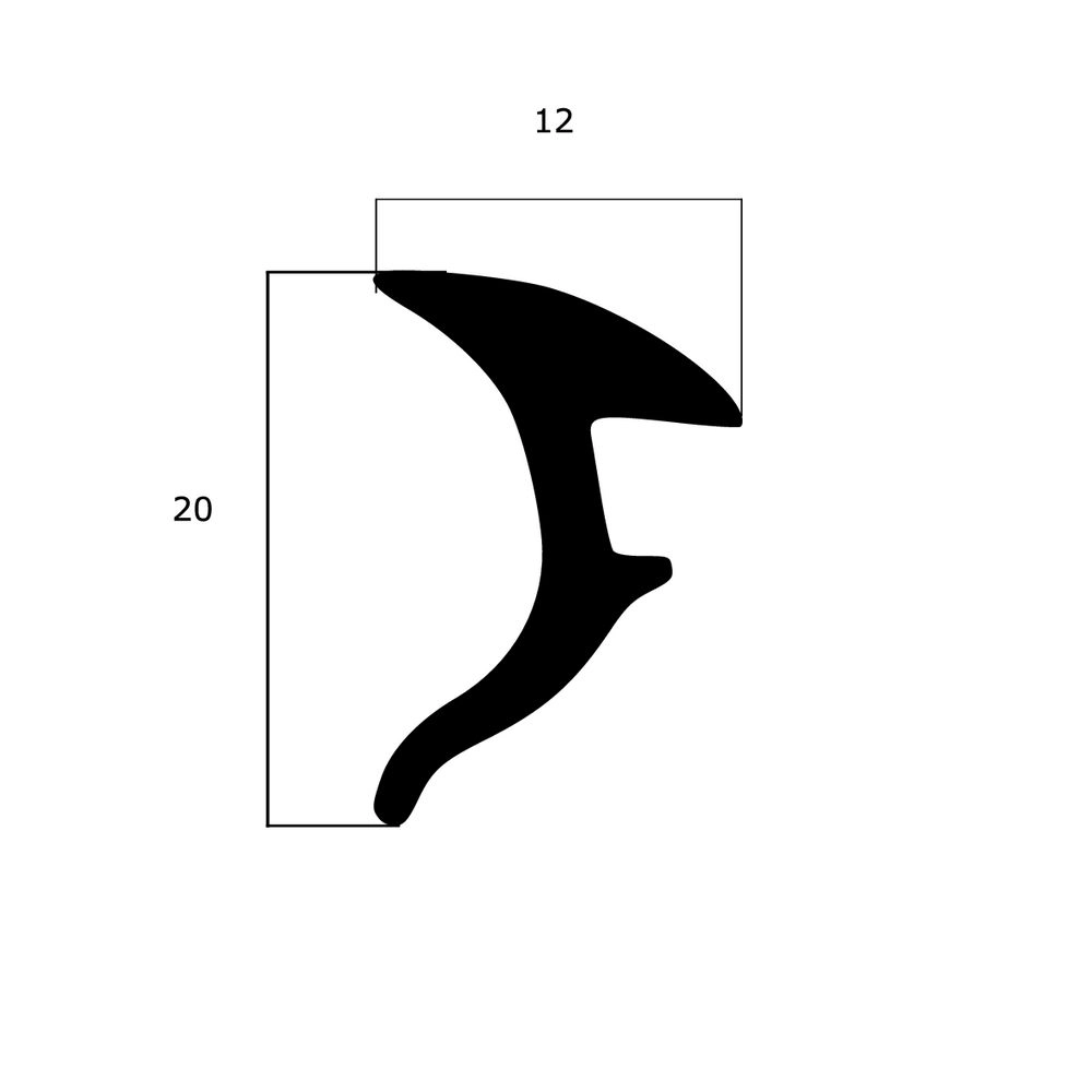 Verglasungsdichtungen - Verglasungsdichtung für Fenster | 12 mm Breite | Farbe: schwarz