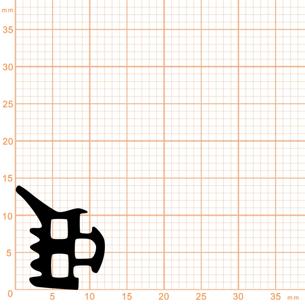 Verglasungsdichtungen - Verglasungsdichtung für Schüco Fenster | 14 mm Breite | Farbe: schwarz