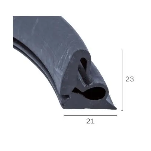 Verdeckdichtung für Fahrzeuge | Höhe: 21 mm | Farbe: schwarz