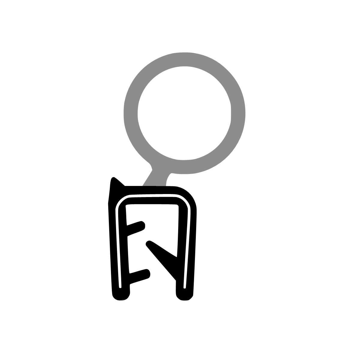 Kantenschutz Dichtprofile - Kantenschutzprofil | Klemmbereich: 1 – 3 mm | Farbe: schwarz