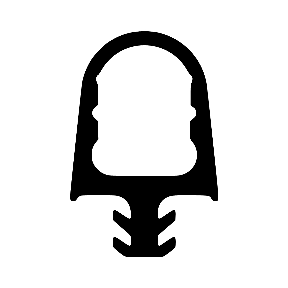 Schlauchdichtungen - Schlauchdichtung für Tore und Systemtüren | 42 mm Höhe | Farbe: schwarz