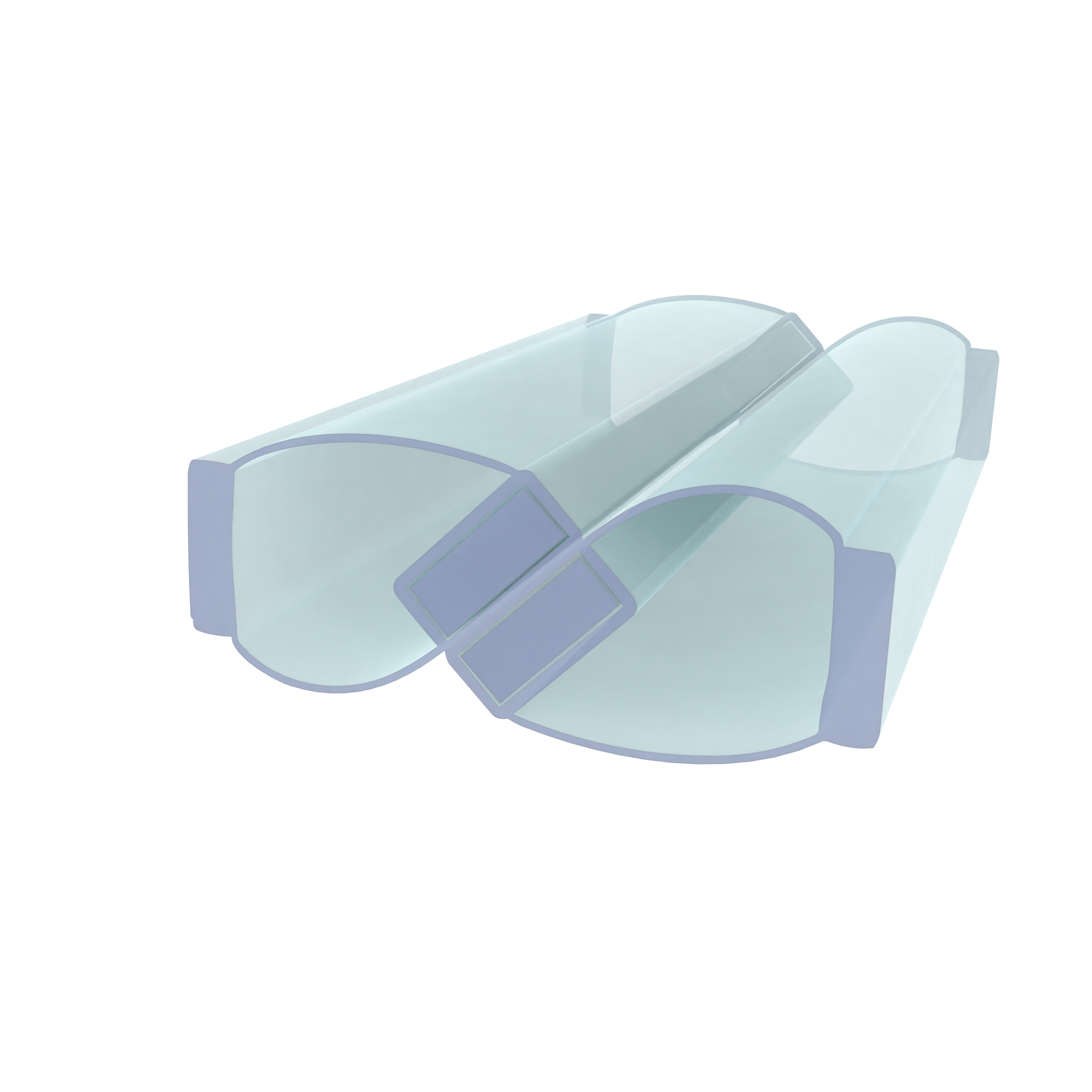 Selbstklebende Dusch-Magnetdichtung 180° Winkel|  8 – 12 mm Glasstärke | Farbe: transparent
