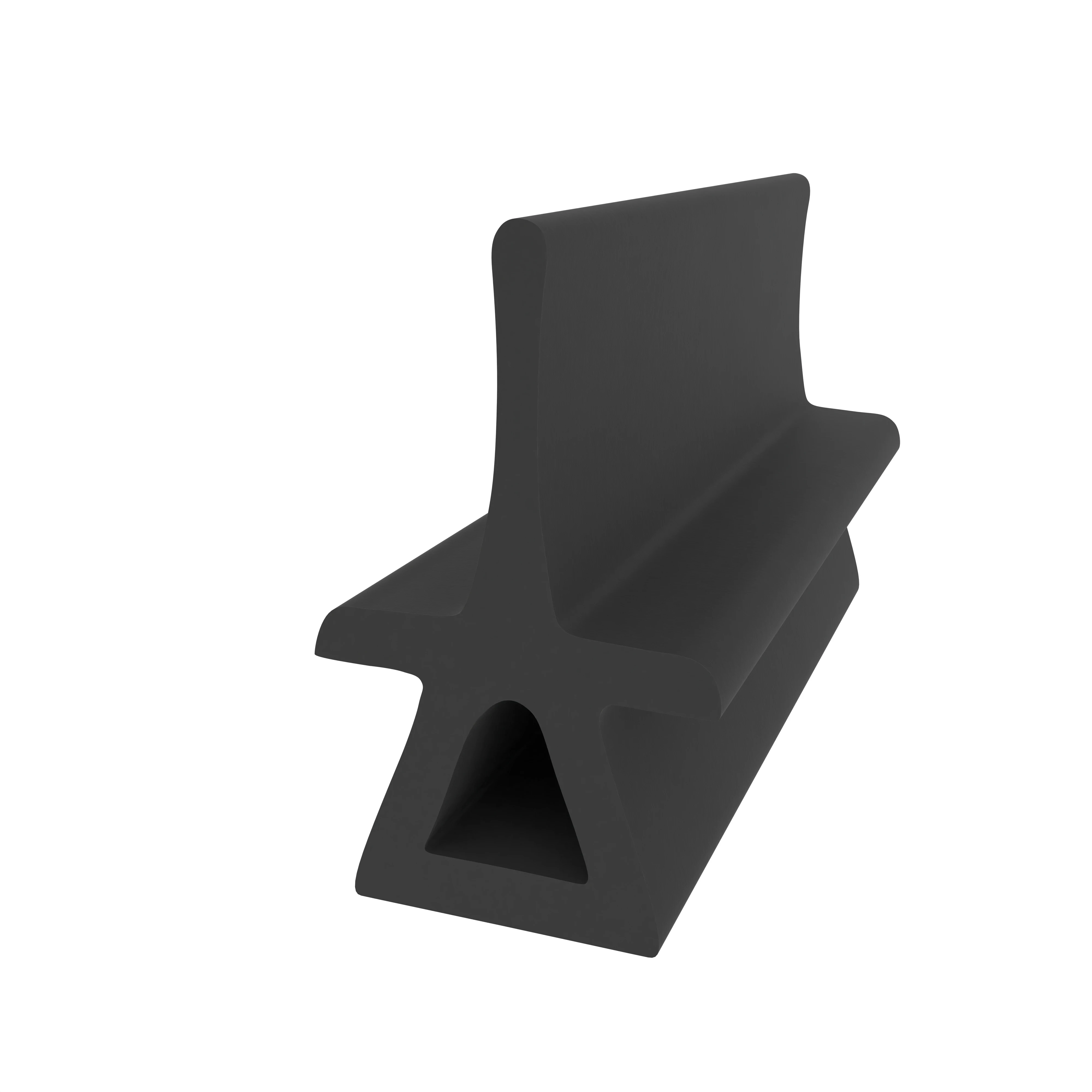 Türrahmen Dichtung - Zimmertürdichtung für Haustüren | 13 mm Breite | Farbe: schwarz