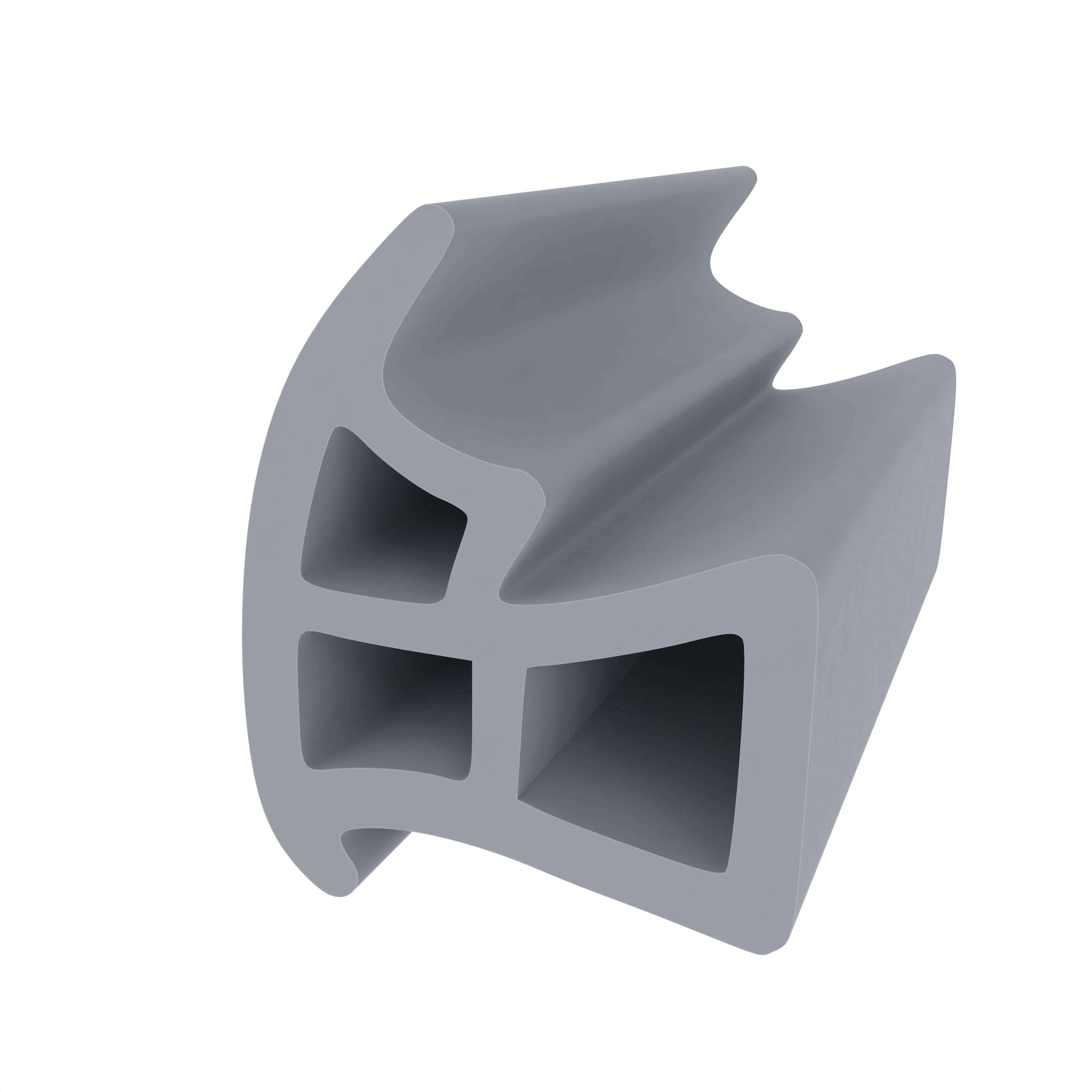 Türrahmen Dichtung - Stahlzargendichtung für Stahlrahmen | 13 mm Breite | Farbe: grau