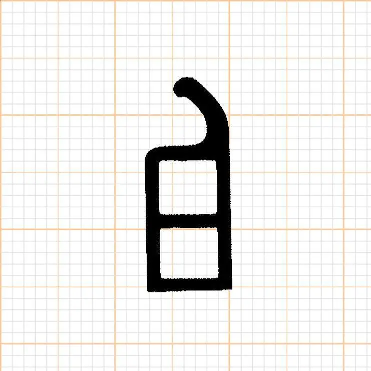 Türrahmen Dichtung - Stahlzargendichtung für Stahlprofile | 7 mm Breite | Farbe: grau