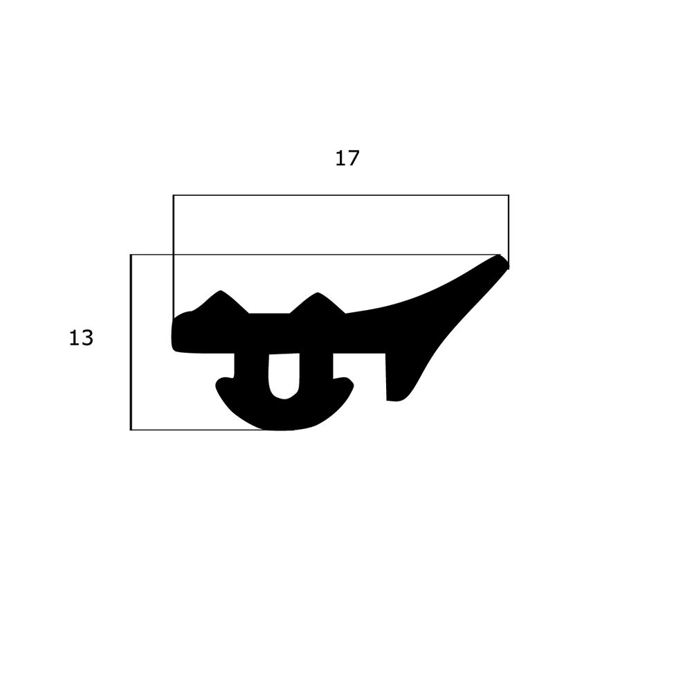 Verglasungsdichtungen - Verglasungsdichtung für Fenster | 13 mm Breite | Farbe: schwarz