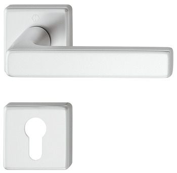 Türdrücker - Türdrücker-Garnitur mit Profilzylinder | Hoppe Dallas 1643/52KV/52KVS | Farbe: silber