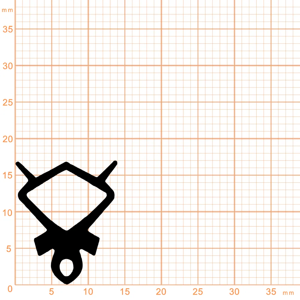 Bodenschwellendichtungen - Schwellendichtung für Bodenschwellen | Höhe: 17 mm | Farbe: grau