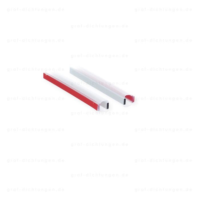 Senkrecht - Selbstklebende Dusch-Magnetdichtung 180°|  8 – 12 mm Glasstärke | Farbe: transparent