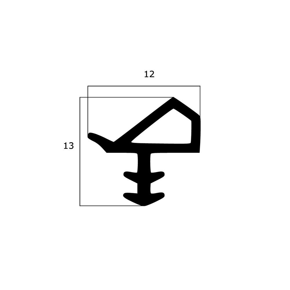 Türrahmen Dichtung - Holzzargendichtung für Haustüren | 12 mm Falzbreite | Farbe: beige